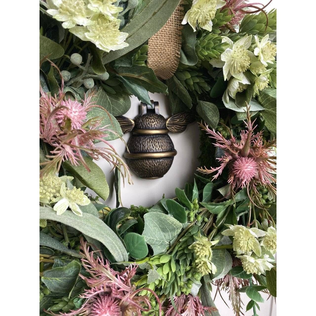 Brass Bumble Bee Door Knocker - Heritage Finish - Brass bee