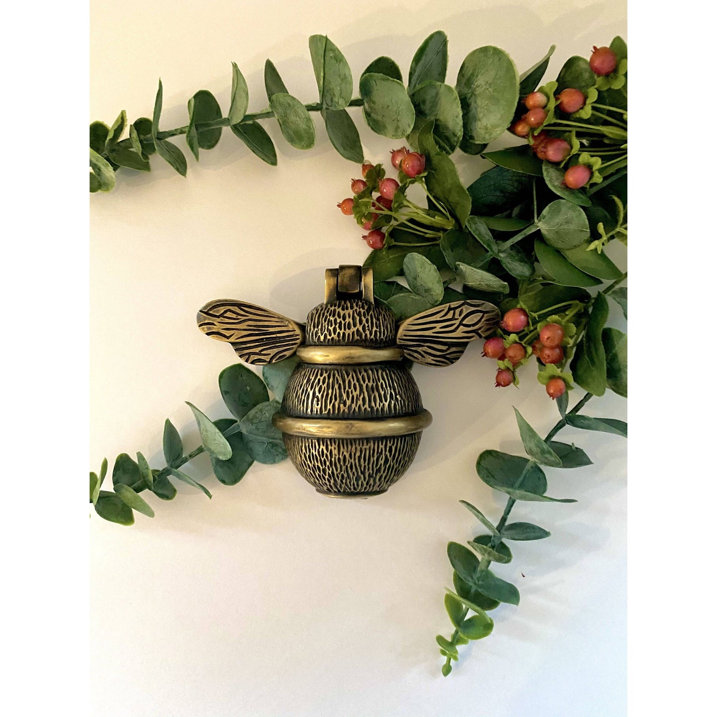 Brass Bumble Bee Door Knocker - Heritage Finish - Brass bee