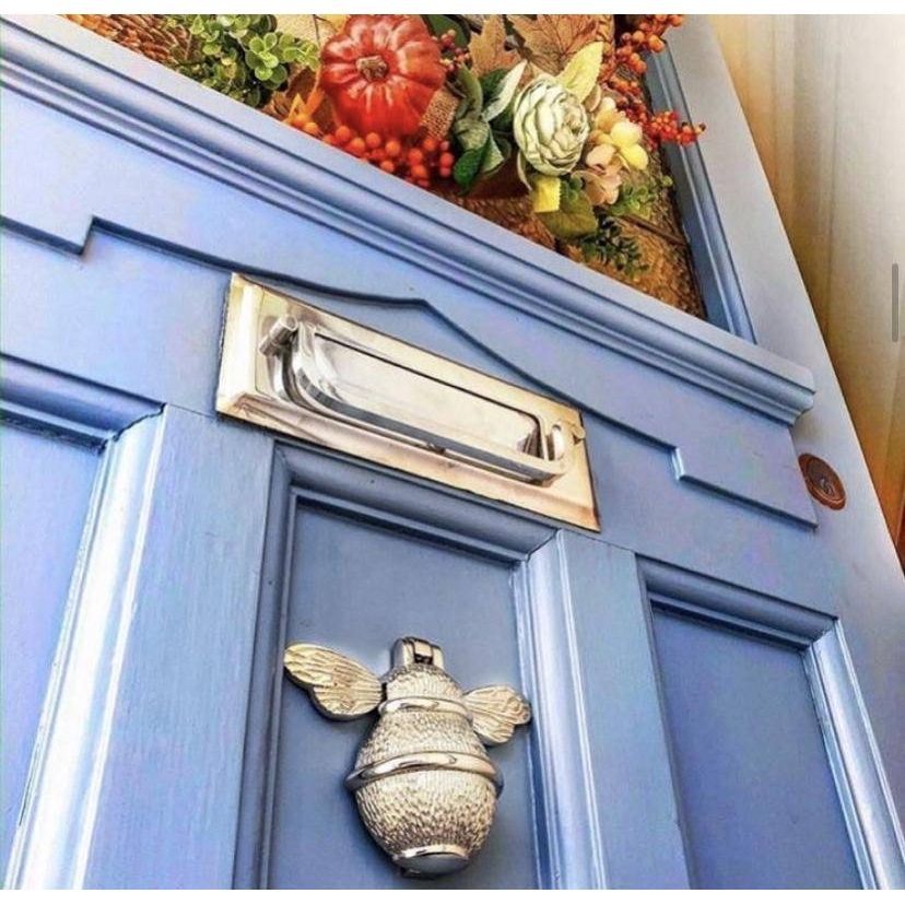 Brass Bumble Bee Door Knocker - Nickel Finish - Brass bee