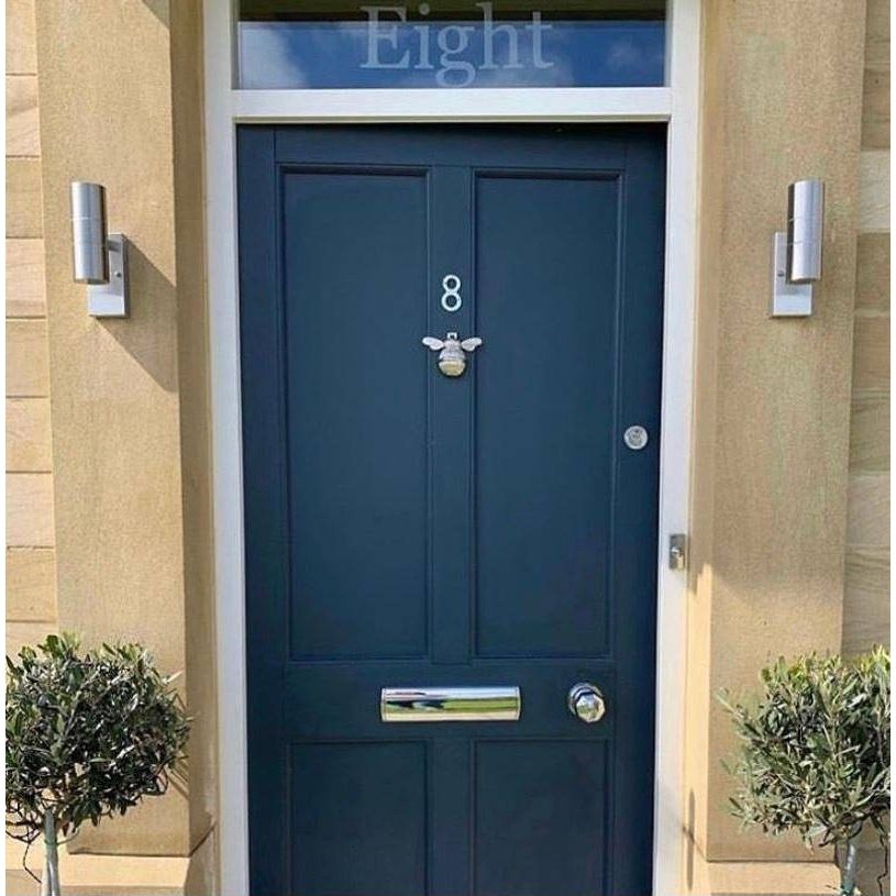 Brass Bumble Bee Door Knocker - Nickel Finish - Brass bee