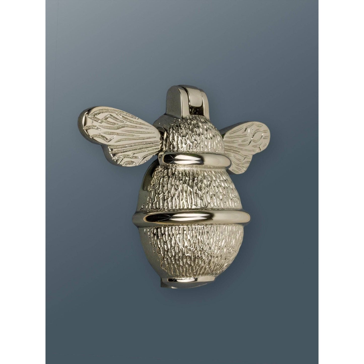 Brass Bumble Bee Door Knocker - Nickel Finish - Brass bee