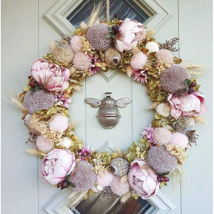 Brass Bumble Bee Door Knocker - Nickel Finish - Brass bee