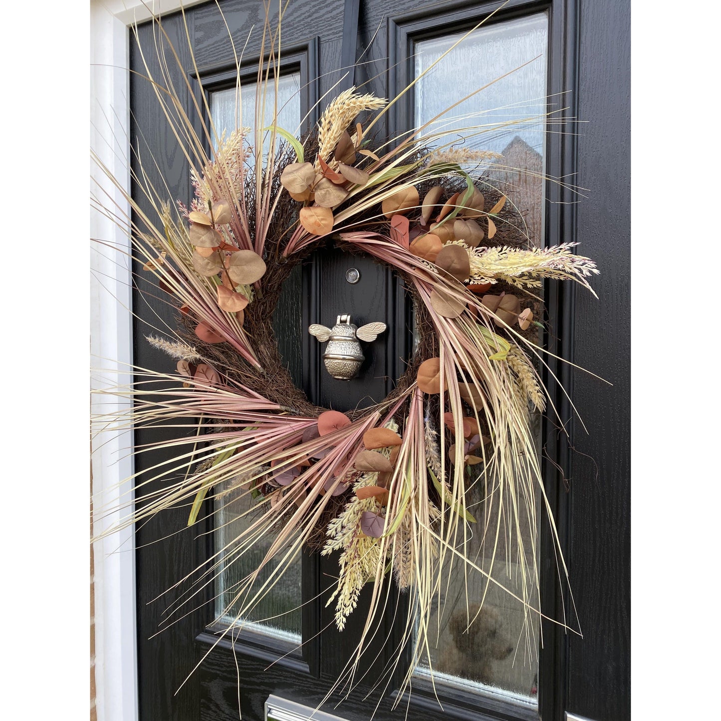 Brass Bumble Bee Door Knocker - Nickel Finish - Brass bee