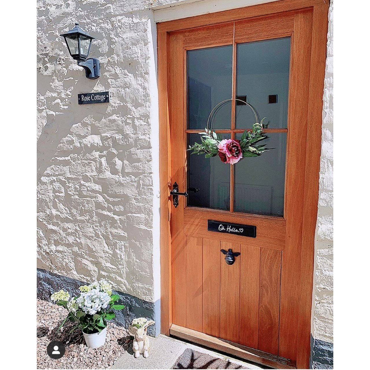 Brass Bee Door Knocker - Black Finish - Brass bee