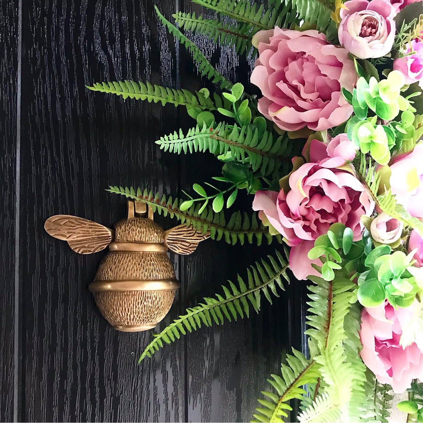 Brass Bumble Bee Door Knocker - Bronze Finish - Brass bee