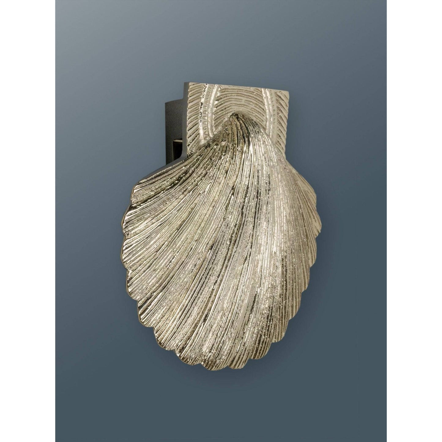 Brass Shell Door Knocker - Nickel Finish - Brass bee