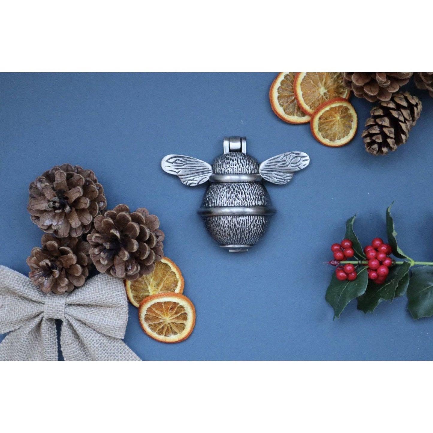 Brass Bumble Bee Door Knocker - Pewter Finish - Brass bee