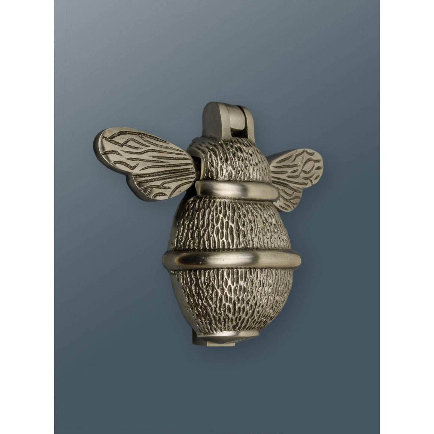 Brass Bumble Bee Door Knocker - Pewter Finish - Brass bee