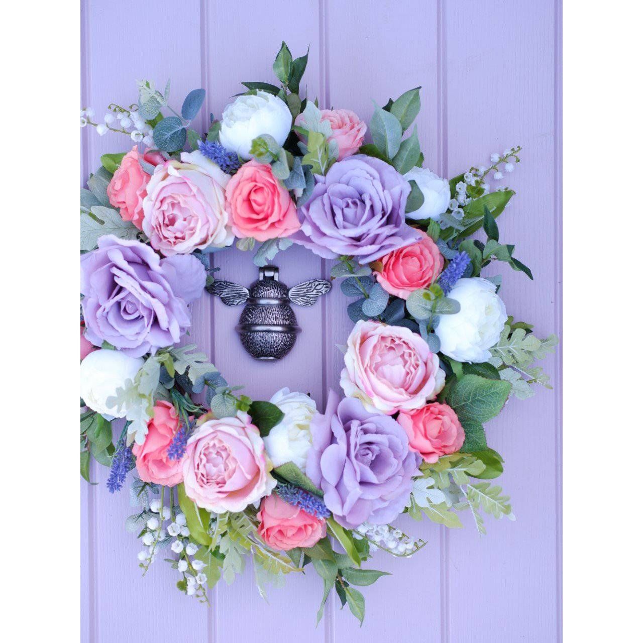 Brass Bumble Bee Door Knocker - Pewter Finish - Brass bee