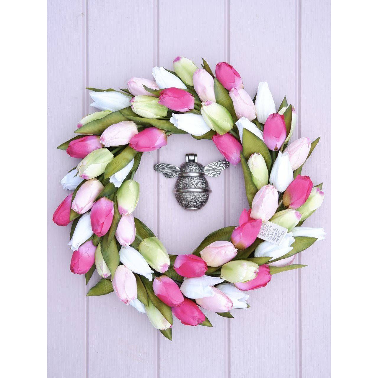 Brass Bumble Bee Door Knocker - Pewter Finish - Brass bee