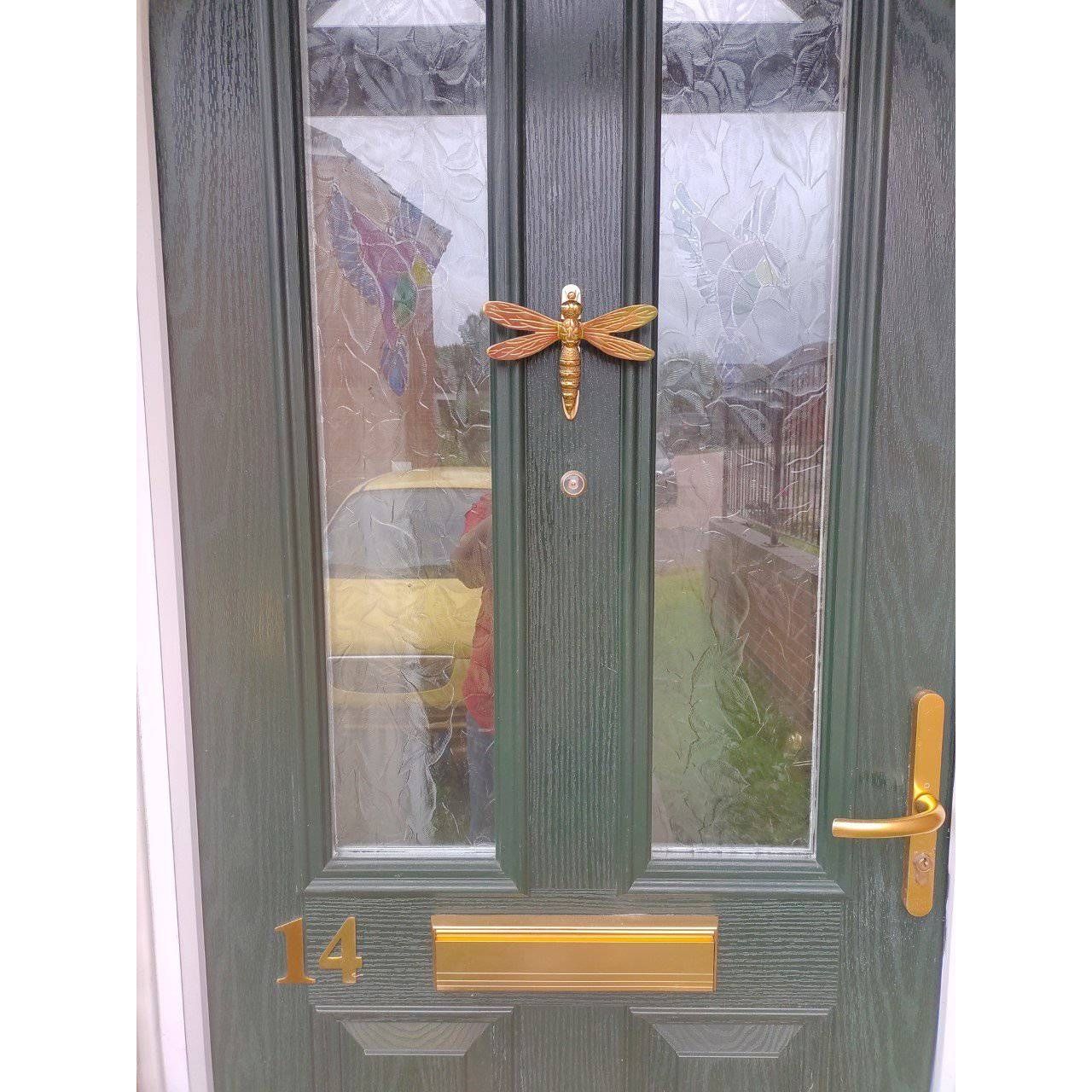 Brass Dragonfly Door Knocker - Brass Finish - Brass bee