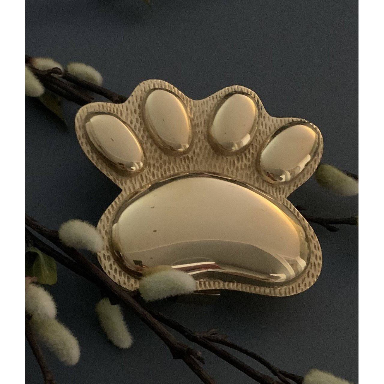 Brass Dog/Cat PAW Door Knocker - Brass Finish - Brass bee