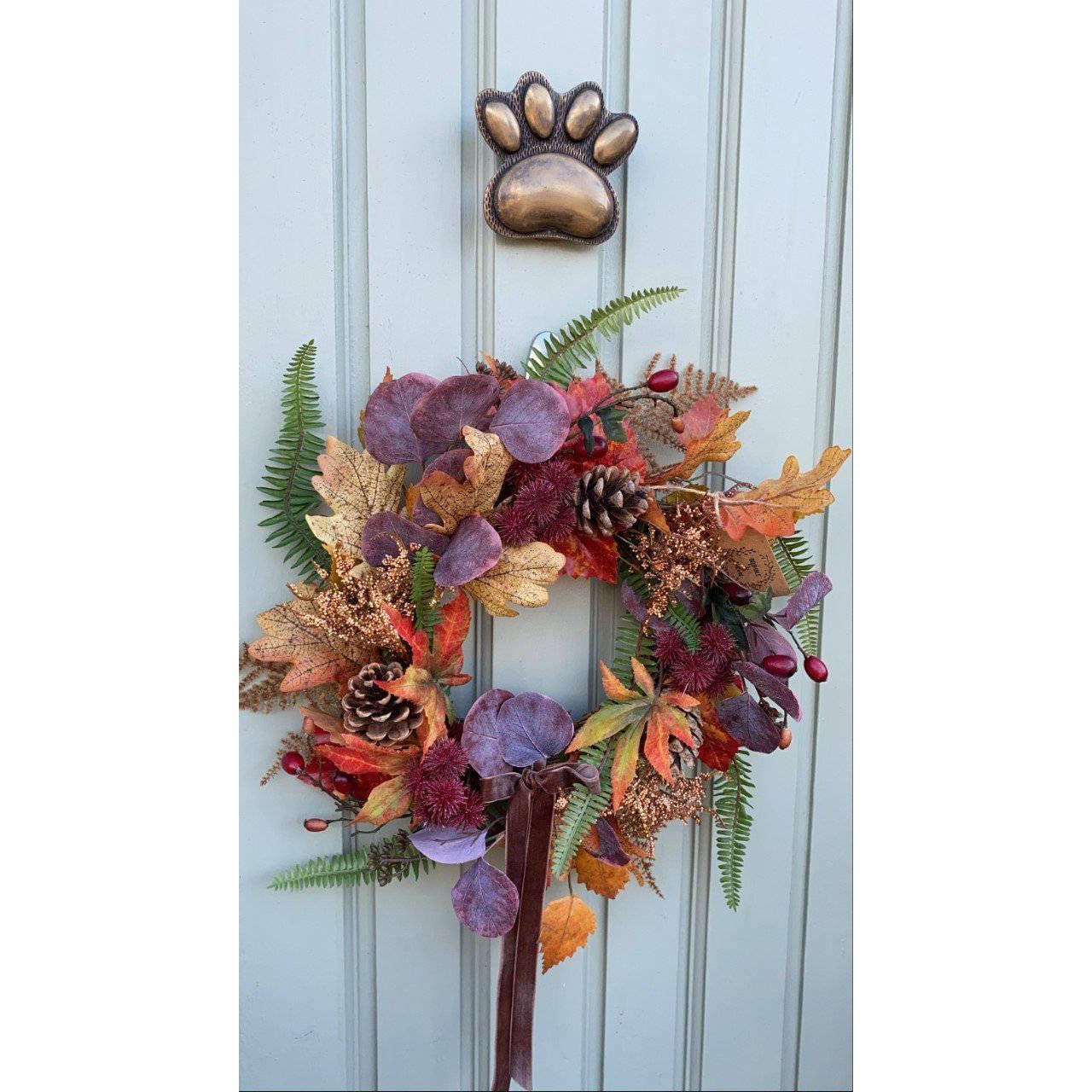 Brass Dog/Cat PAW Door Knocker - Heritage Finish - Brass bee