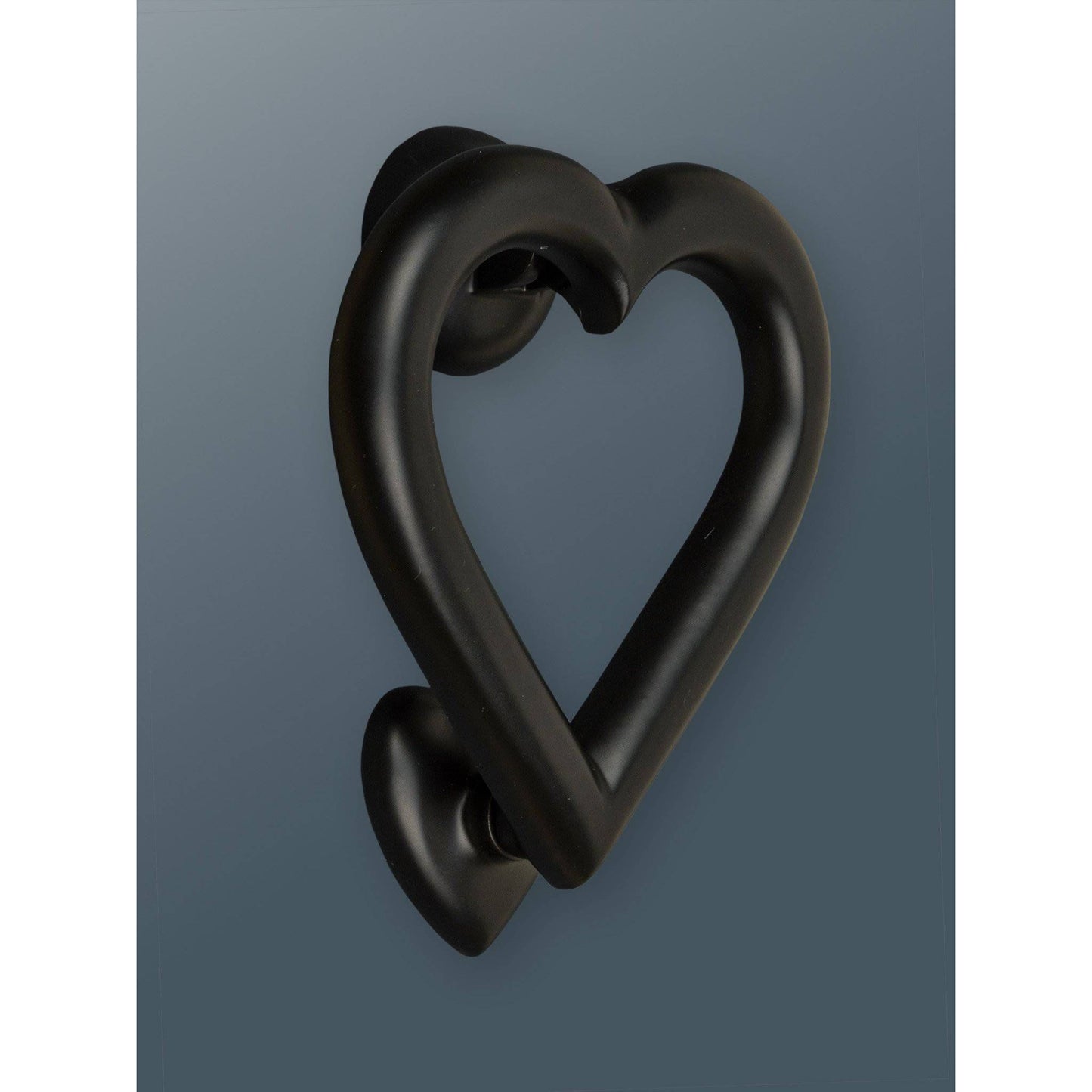 Brass Love Heart Door Knocker - Black Finish - Brass bee