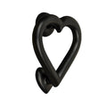 Brass Love Heart Door Knocker - Black Finish - Brass bee