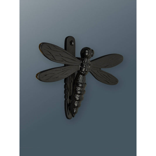 Brass Dragonfly Door Knocker - Black Finish - Brass bee