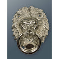 Brass Lion Door Knocker - Nickel Finish - Brass bee
