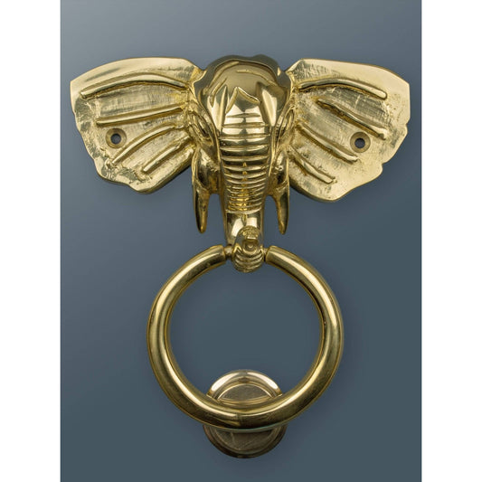 Brass Elephant Door Knocker - Brass Finish - Brass bee