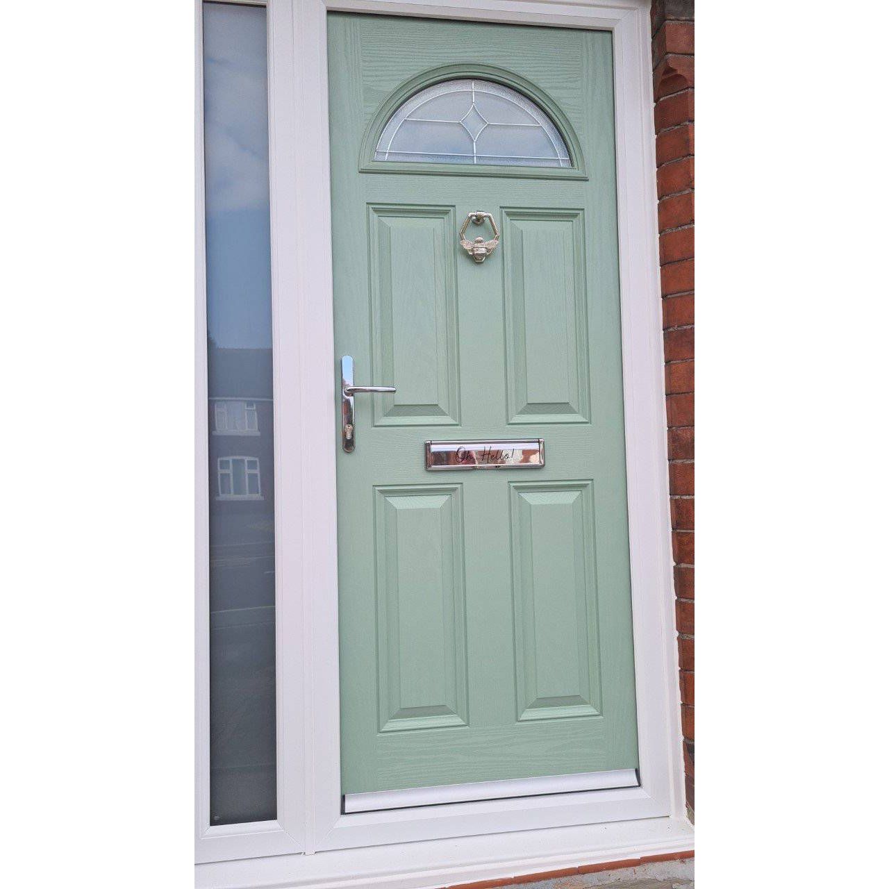 Brass Bumble Bee Honeycomb Door Knocker - Nickel Finish - Brass bee