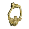 Brass Bumble Bee Honeycomb Door Knocker - Brass Finish - Brass bee