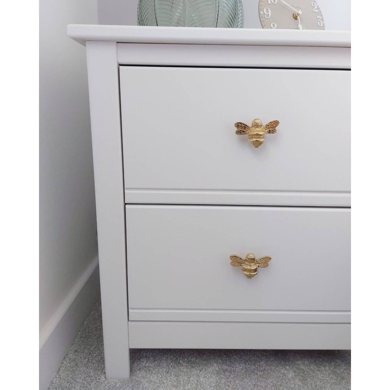 Brass Bee Drawer Cabinet Knob - Brass Finish - Brass bee