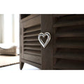 Brass Heart Drawer Cabinet Knob - Nickel Finish - Brass bee
