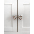 Brass Heart Drawer Cabinet Knob - Nickel Finish - Brass bee