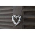 Brass Heart Drawer Cabinet Knob - Nickel Finish - Brass bee