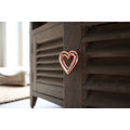 Brass Heart Drawer Cabinet Knob - Rose Gold Finish - Brass bee