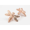 Brass Dragonfly Drawer Knob - Rose Gold Finish - Brass bee