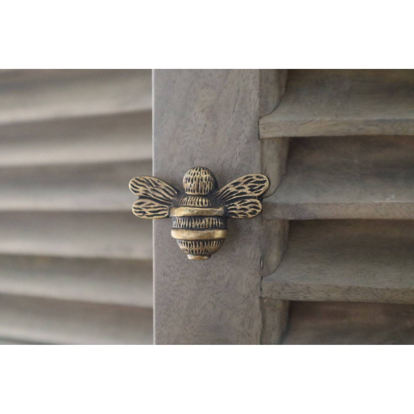 Brass Bee Drawer Cabinet Knob - Heritage Finish - Brass bee