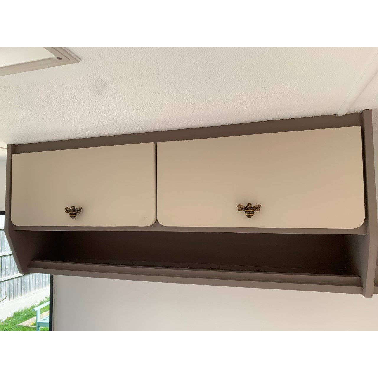 Brass Bee Drawer Cabinet Knob - Heritage Finish - Brass bee