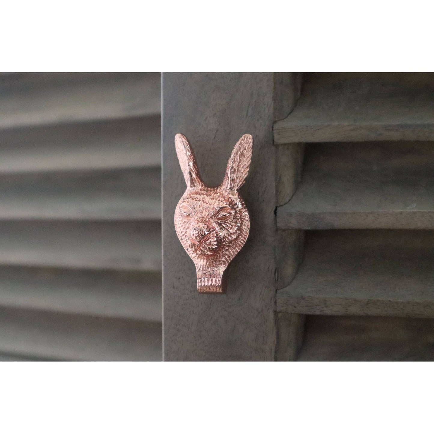 Brass Hare Drawer Cabinet Knob - Rose Gold Finish - Brass bee