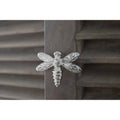 Brass Dragonfly Drawer Knob - Nickel Finish - Brass bee
