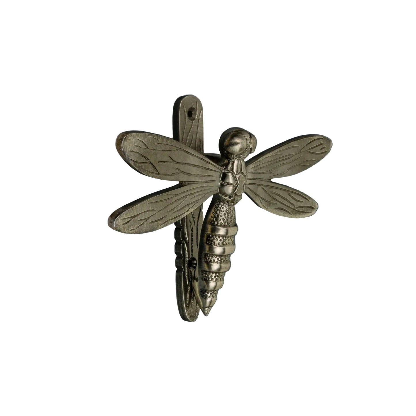 Brass Dragonfly Door Knocker - Pewter Finish - Brass bee