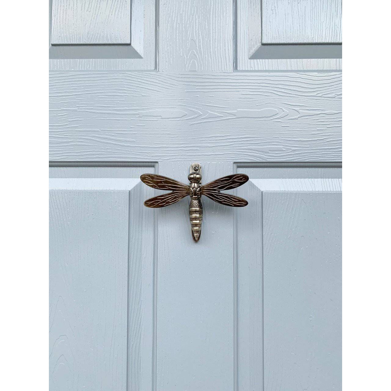 Brass Dragonfly Door Knocker - Pewter Finish - Brass bee