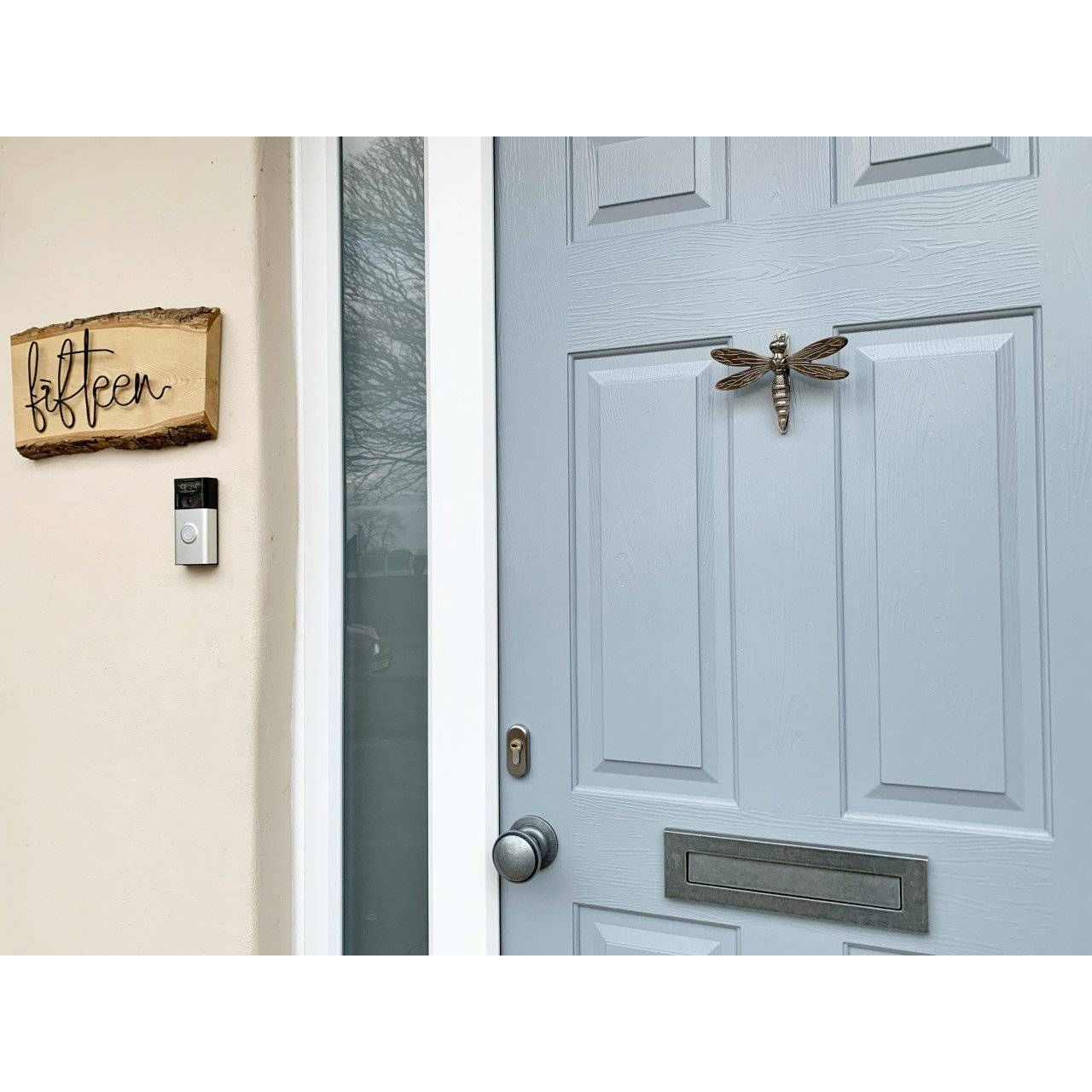 Brass Dragonfly Door Knocker - Pewter Finish - Brass bee