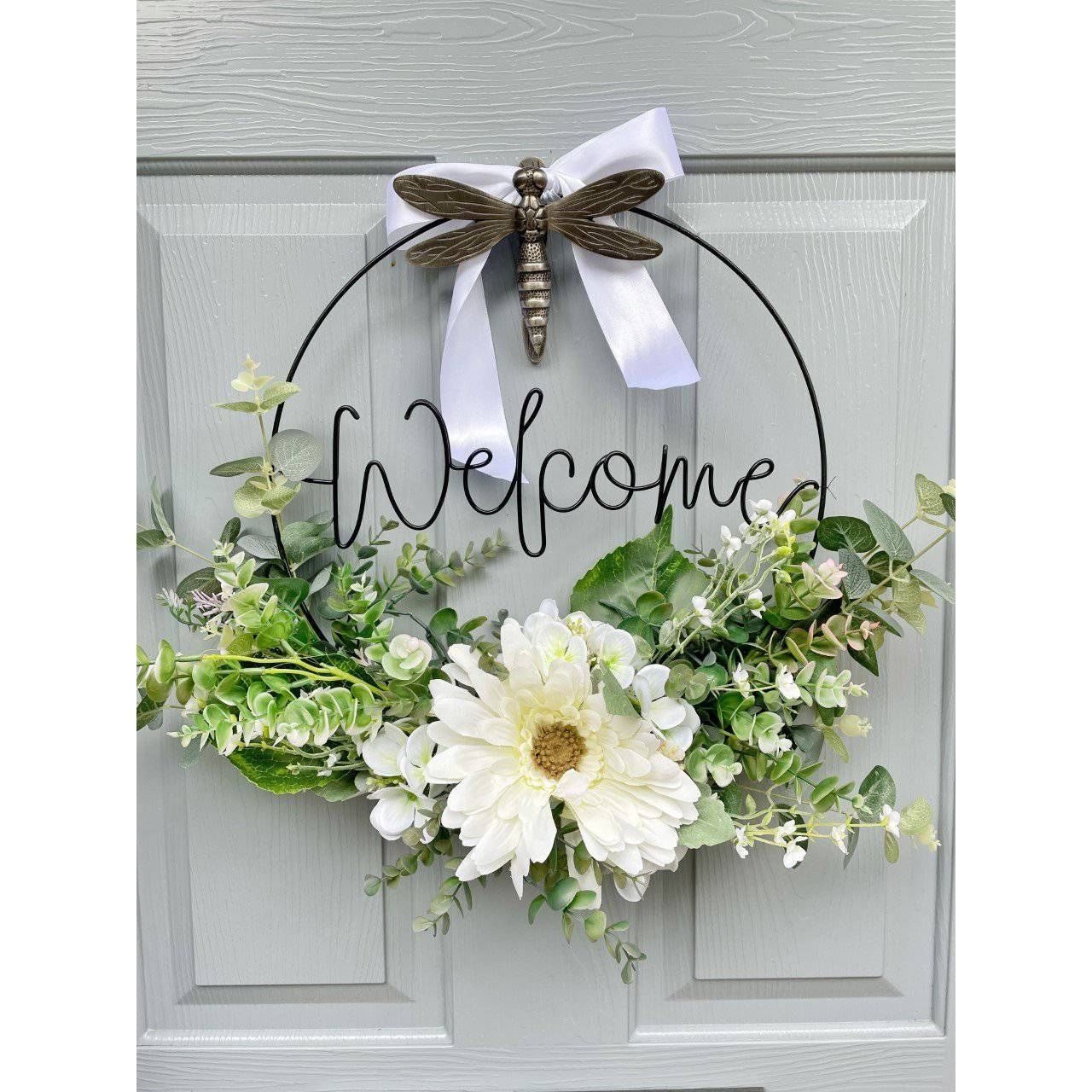 Brass Dragonfly Door Knocker - Pewter Finish - Brass bee