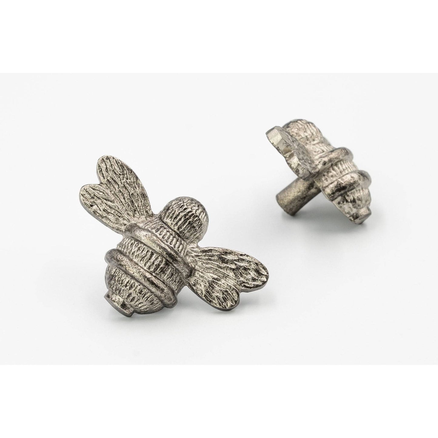 Brass Bee Drawer Cabinet Knob - Pewter Finish - Brass bee