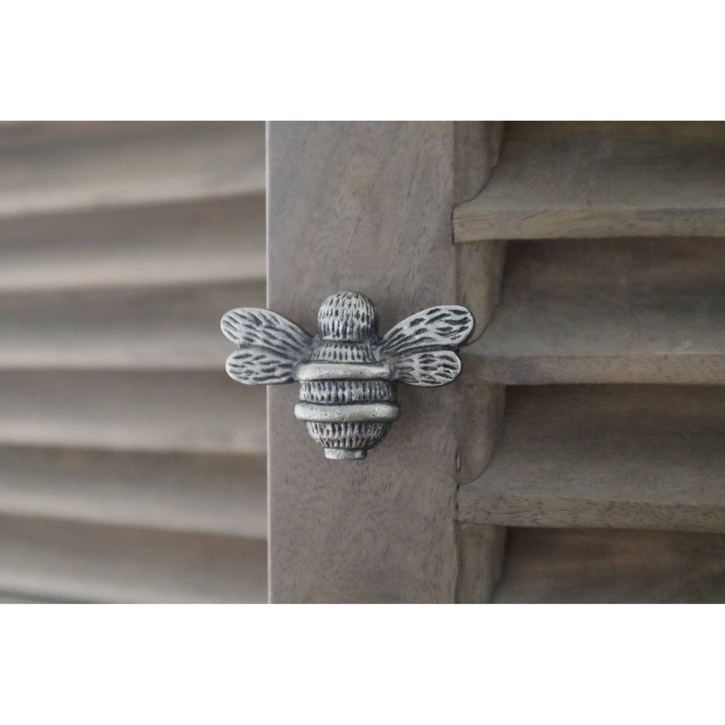 Brass Bee Drawer Cabinet Knob - Pewter Finish - Brass bee