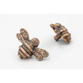 Brass Bee Drawer Cabinet Knob - Antique Copper Finish - Brass bee