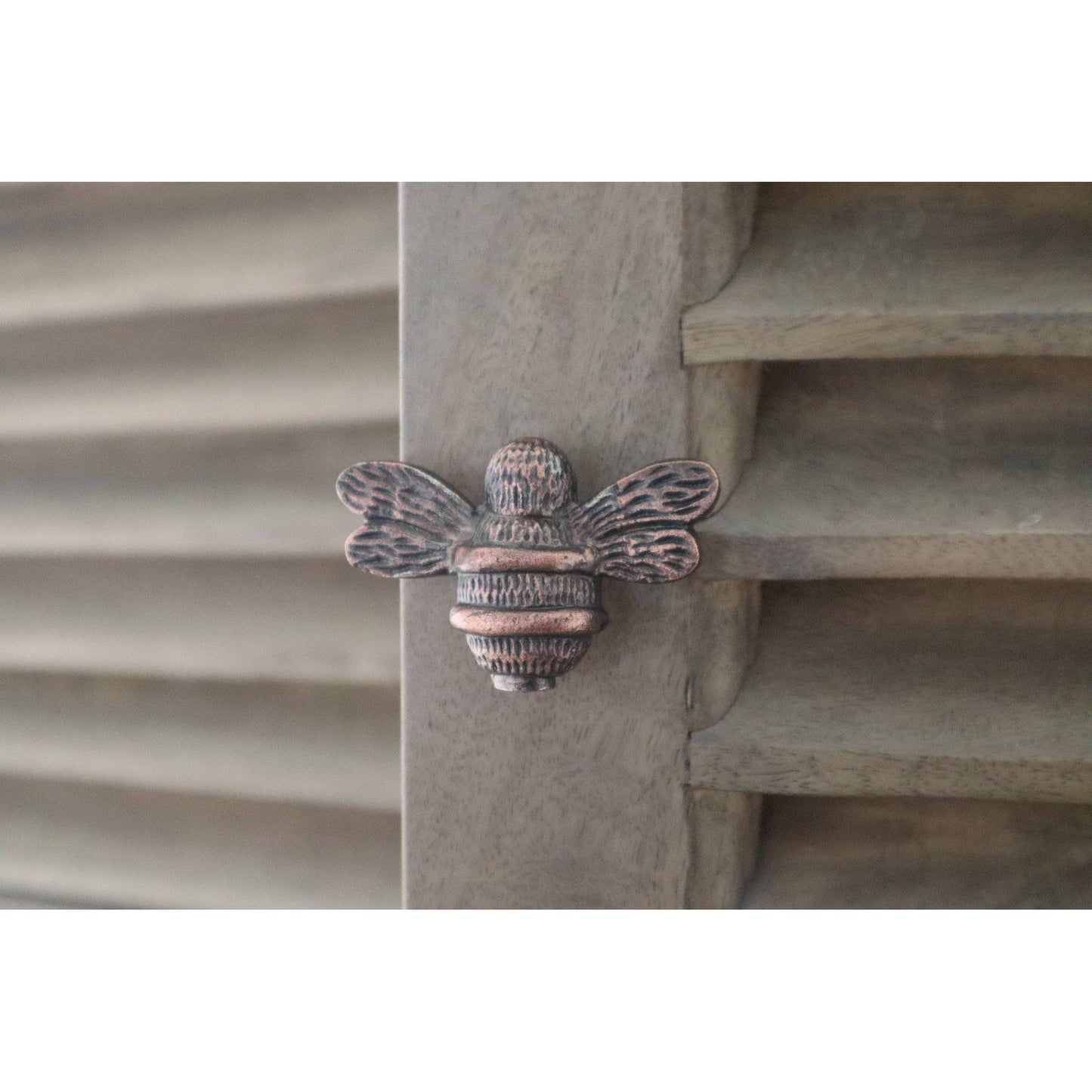 Brass Bee Drawer Cabinet Knob - Antique Copper Finish - Brass bee
