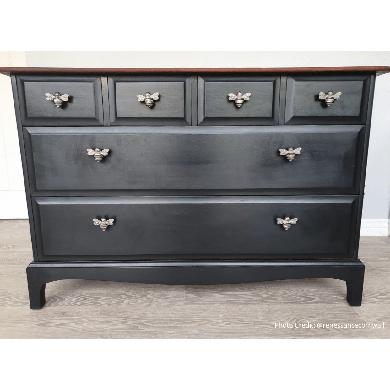 Brass Bee Drawer Cabinet Knob - Satin Finish - Brass bee