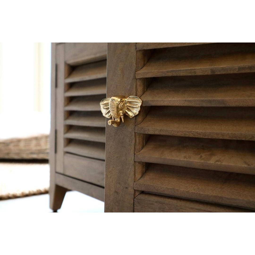 Brass Elephant Drawer Cabinet Knob - Brass Finish - Brass bee