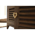 Brass Heart Drawer Cabinet Knob - Brass Finish - Brass bee