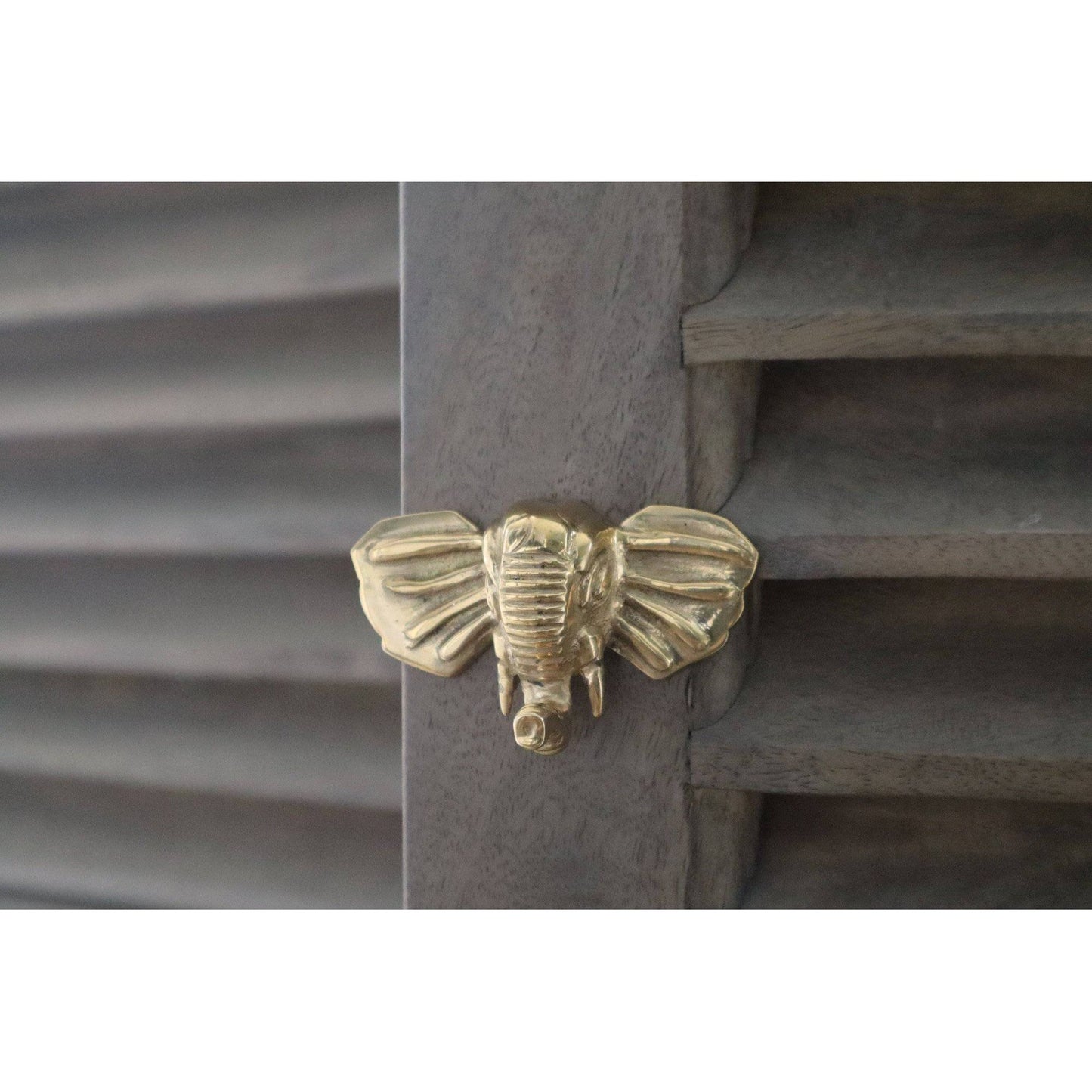 Brass Elephant Drawer Cabinet Knob - Brass Finish - Brass bee