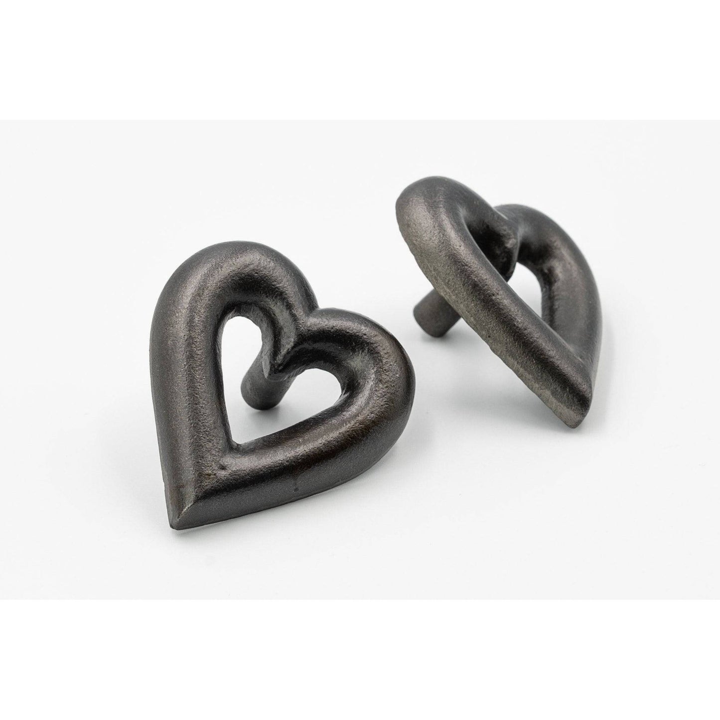 Brass Heart Drawer Cabinet Knob - Black Finish - Brass bee