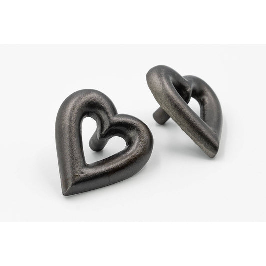 Brass Heart Drawer Cabinet Knob - Black Finish - Brass bee