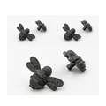 x6 Brass Bee Drawer Cabinet Knobs - Nickel, Brass, Rose Gold, Pewter, Black, Heritage & Satin Finishes - Brass bee