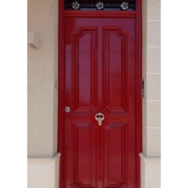 Brass Bumble Bee Heart Door Knocker - Nickel Finish - Brass bee